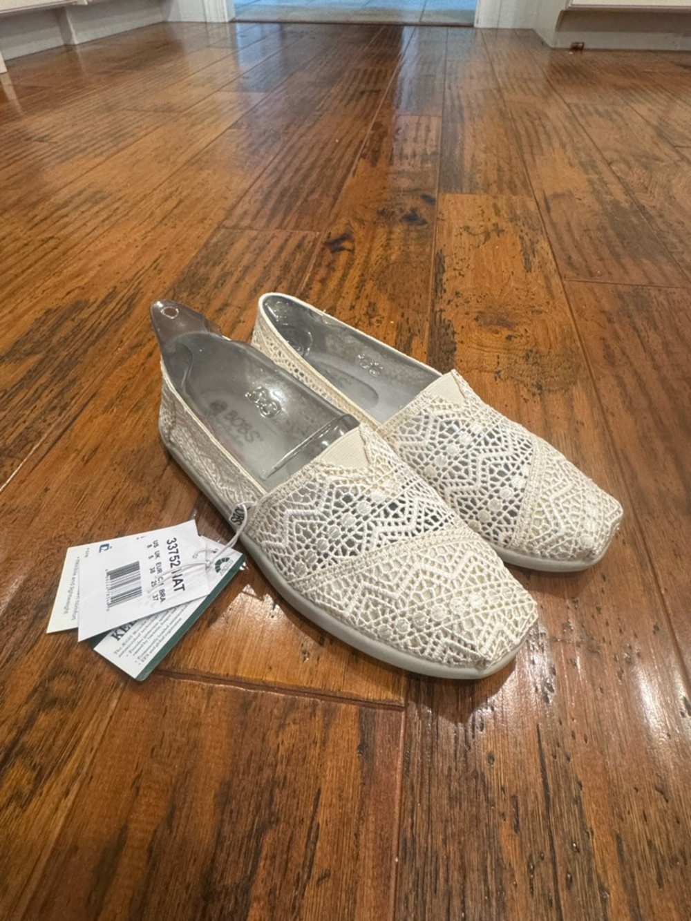 Skechers White Crochet Slip-On Loafers - Picture 7 of 7